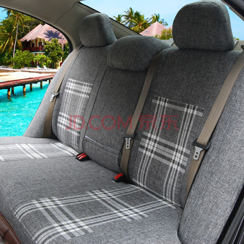 馳欽專(zhuān)車(chē)定制汽車(chē)座套 都市灰亞麻四季座墊，打造清涼舒適的駕乘空間
